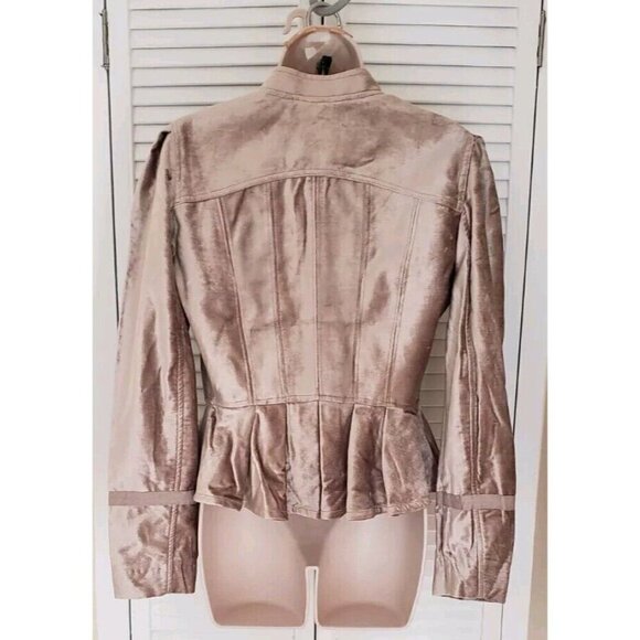 NEW FREE PEOPLE BALLET RACER VELVET CHAMPAIGN JACKET SZ XS - Picture 9 of 14